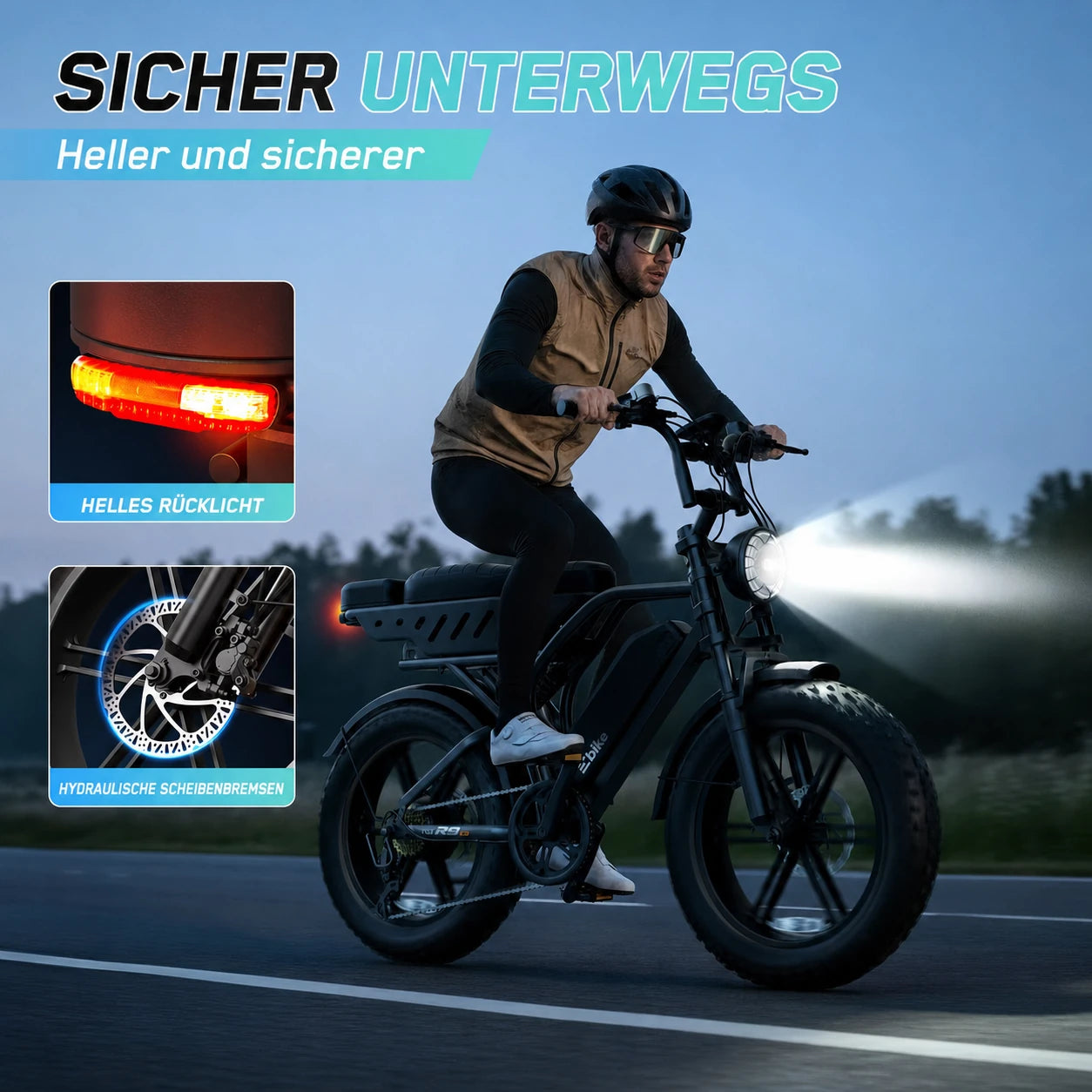 X9 Ultra Beleuchtung und Bremsen