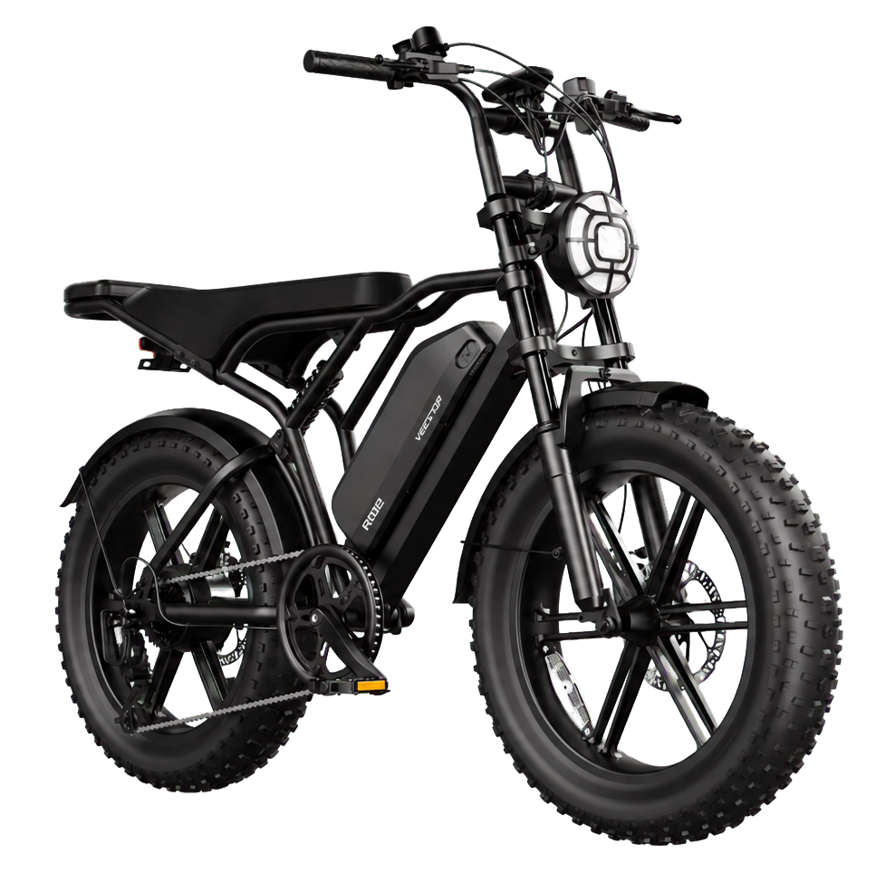 eRides R002 Urban Cruiser eBike schwarz Front rechts