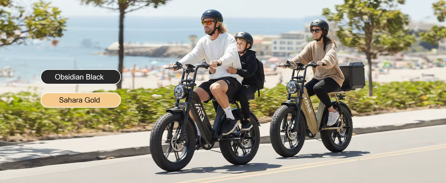 eRides R7 in Obsidian Black und Sahara Gold